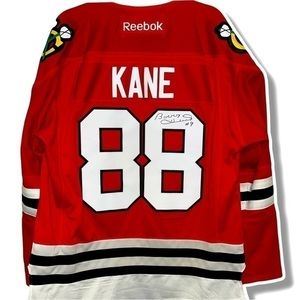 Authentic  Patrick Kane Chicago Blackhawks Home Jersey Signed by Bobby Hull